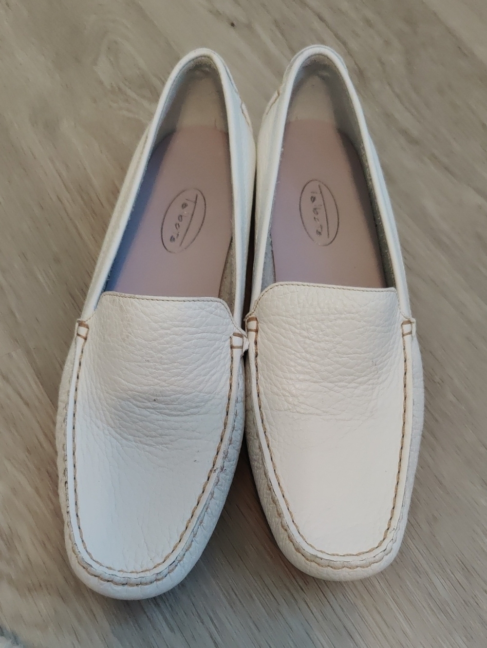 Talbots Vintage Inspired White Leather Loafer Flats Slip On Y2K Retro Cottagecor